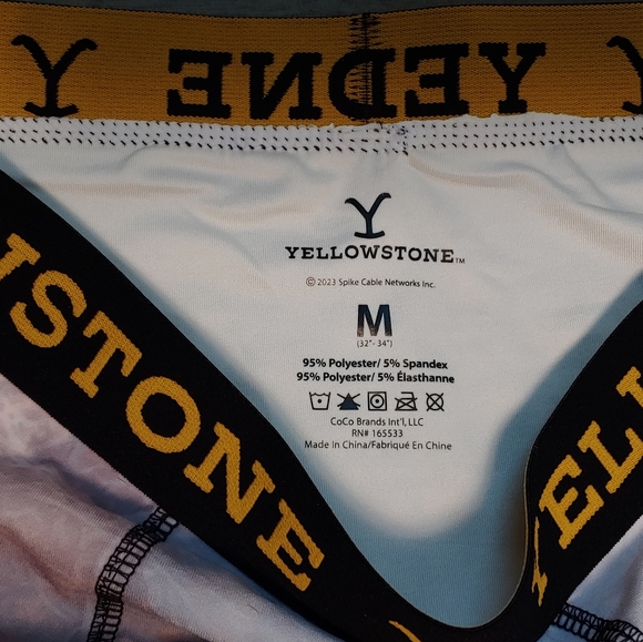 NWT Men's Yellowstone Boxer Briefs Size Medium Smokey Landscape Print with Logo - Picture 13 of 13
